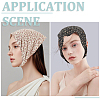 2Pcs 2 Colors Cloth Flower Printed Elastic Headbands for Girls OHAR-CY0001-16-5