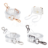 WADORN 3Pcs 3 Colors Adjustable Transparent PVC Bag Straps FIND-WR0010-03-1