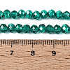 Transparent Electroplate Glass Beads Strands EGLA-Q131-01A-02-4