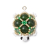 Handmade Glass Seed Beads Loom Pattern Pendants PALLOY-MZ00361-03-1