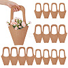 24Pcs 2 Styles Portable Kraft Paper Flower Gift Bags CARB-NB0001-10-1
