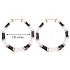 Enamel Bamboo Big Hoop Earrings JE976B-7