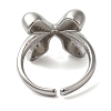 Initials Brass Open Cuff Ring for Women RJEW-N046-02X-P-3