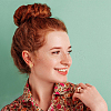 10Pcs Brass Cubic Zirconia Stud Earring Findings KK-DR0001-21-5
