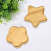 2Pcs 2 Styles Bamboo Saucer for Succulent Planter Pots AJEW-GF0011-43-7