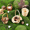 8Pcs 4 Style Mini Rattan Bamboo Baskets DJEW-FG0001-18-6