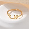 304 Stainless Steel Cuff Rings for Women RJEW-D285-01G-W-4