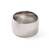 Non-Tarnish 201 Stainless Steel Wide Plain Band Ring for Women RJEW-I089-35P-2