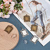 DIY Blank Rectangle Pendant Making Kit DIY-GO0001-70-4