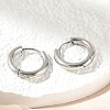 Tarnish Resistant 201 Stainless Steel Hoop Earrings X-MAK-R021-15mm-3