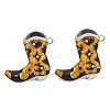 304 Stainless Steel Enamel with Rhinestone Pendants STAS-Z202-06P-02-1