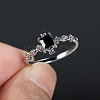 Brass Micro Pave Cubic Zirconia Finger Rings FS-WG8C77A-04-1