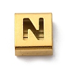 Ion Plating(IP) 304 Stainless Steel Square Slide Charms STAS-L132-19N-G-1