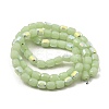 Frosted Imitation Jade Glass Beads Strands GLAA-P058-08A-05-2
