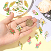 20Pcs 10 Styles Alloy Enamel Pendants ENAM-SC0007-21-4