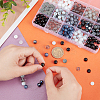 300Pcs 15 Style Baking Paint/Spray Painted Crackle/Drawbench Transparent Glass Beads Strands DIY-HY0001-33-3