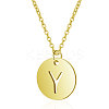 201 Stainless Steel Initial Pendants Necklaces NJEW-S069-TN508-Y-1