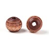 Painted Natural Wood Beads WOOD-N006-02A-02-2