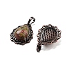 Natural Unakite Teardrop Pendants G-K363-01R-22-2