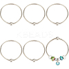 6Pcs Brass European Style Bangle Making PPJ-SC0001-03-1
