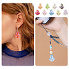 18Pcs 9 Styles Acrylic & Alloy Flower Pendants PALLOY-TAC0160-8