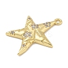 Rack Plating Brass Micro Pave Cubic Zirconia Pendants X-KK-L224-015G-2