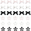 30Pcs 3 Colors Star Iron Enamel Snap Hair Clips OHAR-SP0001-03-1