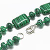 Synthetic Malachite Beaded Necklaces NJEW-S395-06-2