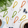 12Pcs 3 Colors PU Leather Knitting Keychains KEYC-CL0001-20C-3