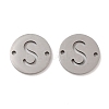 Non-Tarnish 201 Stainless Steel Hollow Flat Round Links FIND-R149-03S-P-1