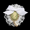 Romantic Classic Polyester Lace Bowknot Brooch for Women LS-JEWB-B011-02A-1