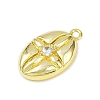 Brass Pave Clear Cubic Zirconia Pendants LS-KK-L238-27G-2