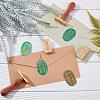 Pear Wood Handle and Wax Seal Brass Stamp Head Sets AJEW-CP0002-49-5