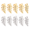 16Pcs 2 Colors 304 Stainless Steel Pendants STAS-UN0039-51-1