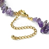 Natural Amethyst Chips Beaded Necklace NJEW-FZ00004-09-4