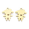Ion Plating(IP) 201 Stainless Steel Pendants STAS-T044-270G-2