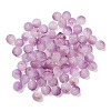 Frosted Transparent Glass Beads GLAA-A045-04E-1