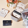 Portable Imitation Leather Jewelry Storage Zipper Boxs with 4 Insert Bags CON-WH0202-001D-4