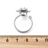 Snowflake Rotatable Open Cuff Rings for Women RJEW-S402-11P-4