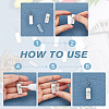 DIY Blank Rectangle Dome Earring Making Kit STAS-DC0015-38-5