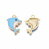 Alloy Enamel Pendants ENAM-S130-24B-3