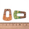 Opaque Resin and Walnut Wood Pendants RESI-T060-20M-3