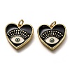 Brass Micro Pave Cubic Zirconia Pendants ZIRC-B0003-30G-1