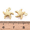 304 Stainless Steel Starfish Charms STAS-N118-03G-01-3