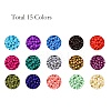 180G 15 Colors Baking Paint Glass Seed Beads SEED-JQ0003-01C-4mm-2