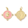 Brass Micro Pave Cubic Zirconia Pendants KK-M246-16G-03-1