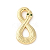 Brass Pave Clear Cubic Zirconia Pendants KK-V016-08G-1