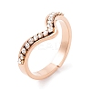 PVD Vacuum Plating 304 Stainless Steel Finger Ring for Women RJEW-C086-12-RG-1