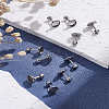 10Pcs 304 Stainless Steel Studs Earrings Findings EJEW-LP0001-11-3