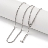 Non-Tarnish 304 Stainless Steel Snake Chain Necklaces LS-NJEW-R266-01P-2